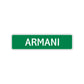 Armani Street Sign Children Name Room Plate