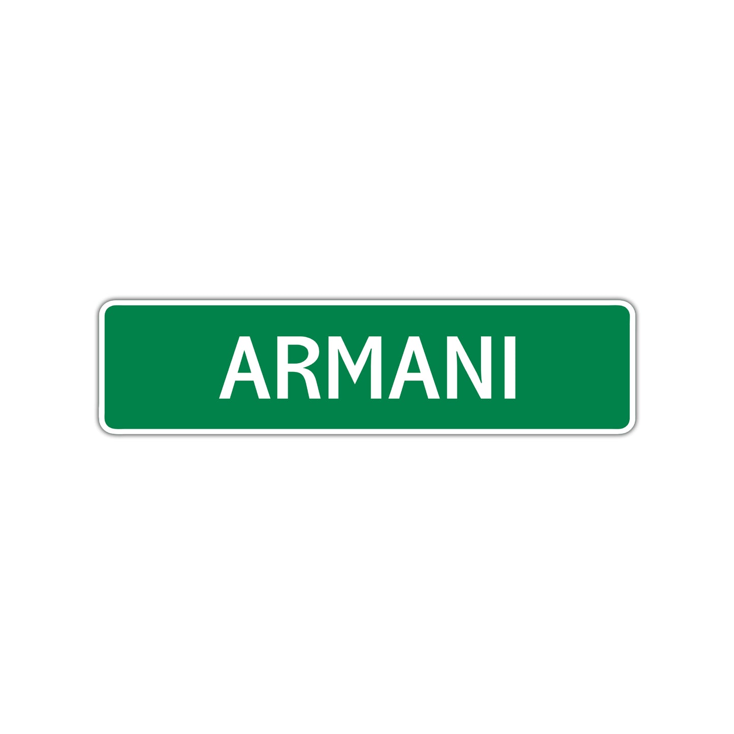 Armani Street Sign Children Name Room Plate