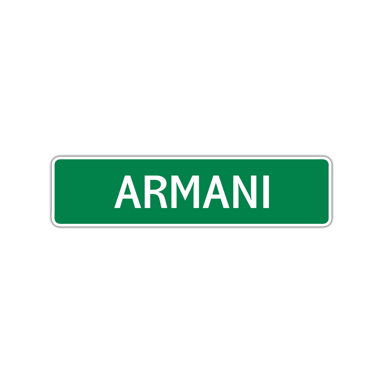 Armani Street Sign Children Name Room Plate