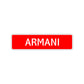 Armani Street Sign Children Name Room Plate
