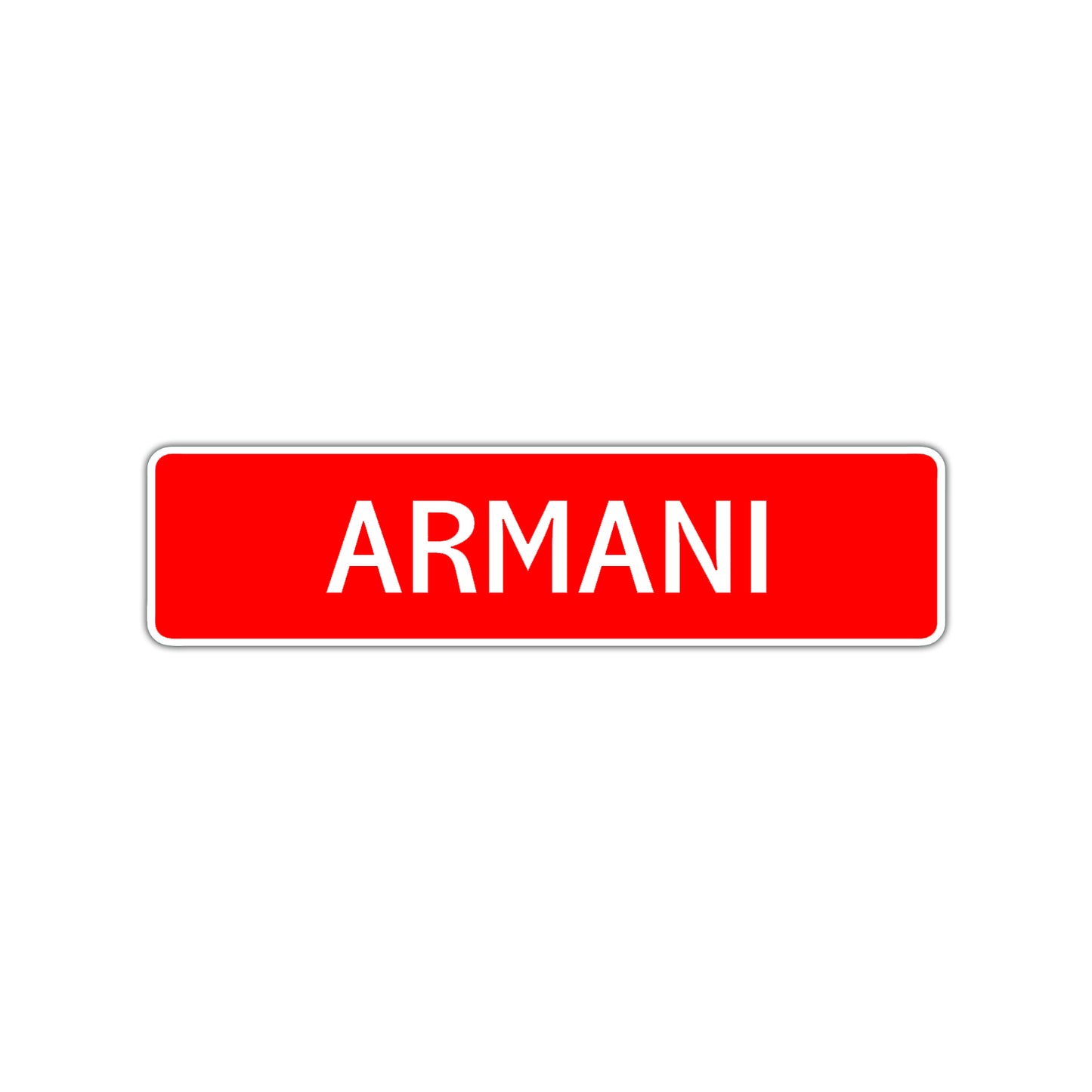Armani Street Sign Children Name Room Plate