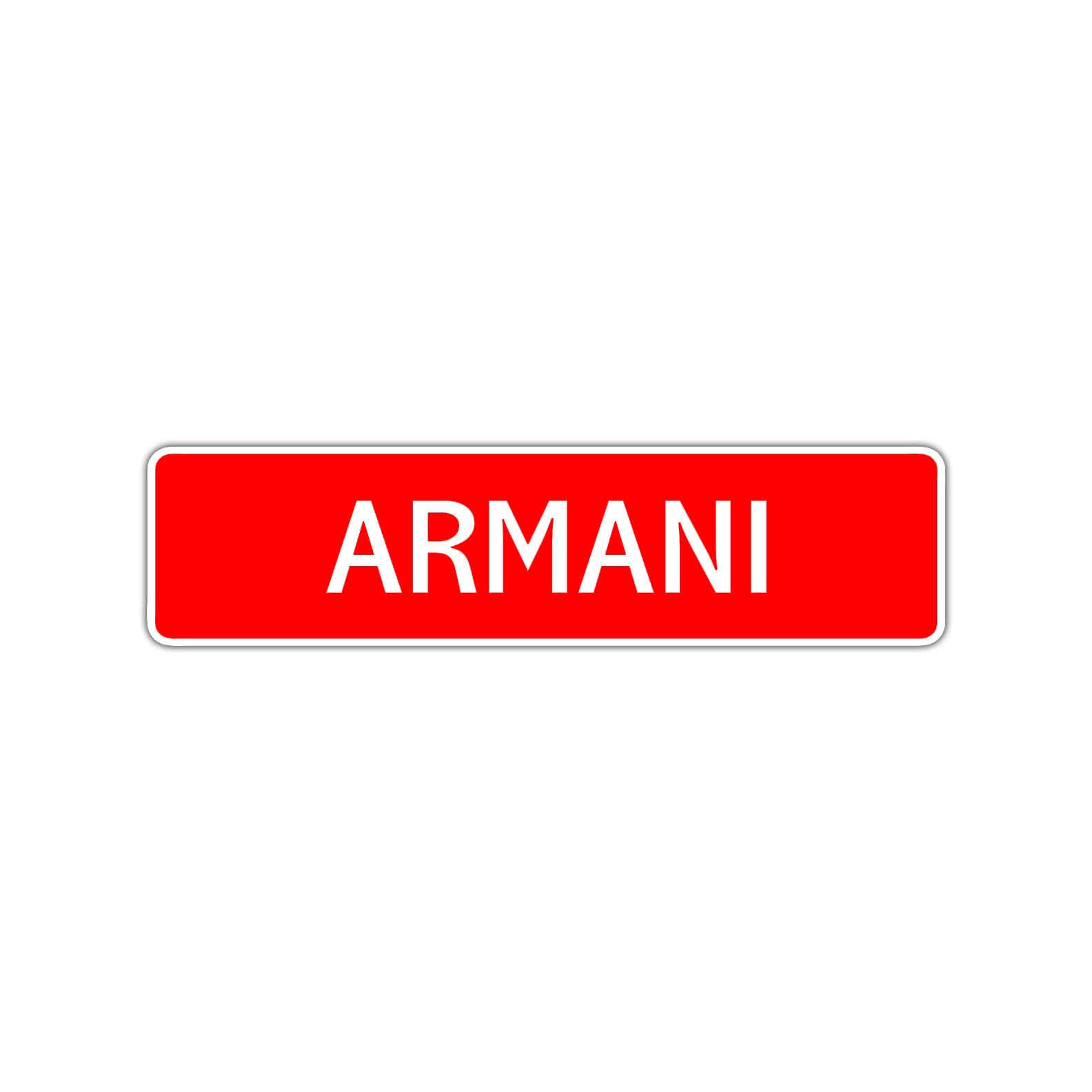 Armani Street Sign Children Name Room Plate