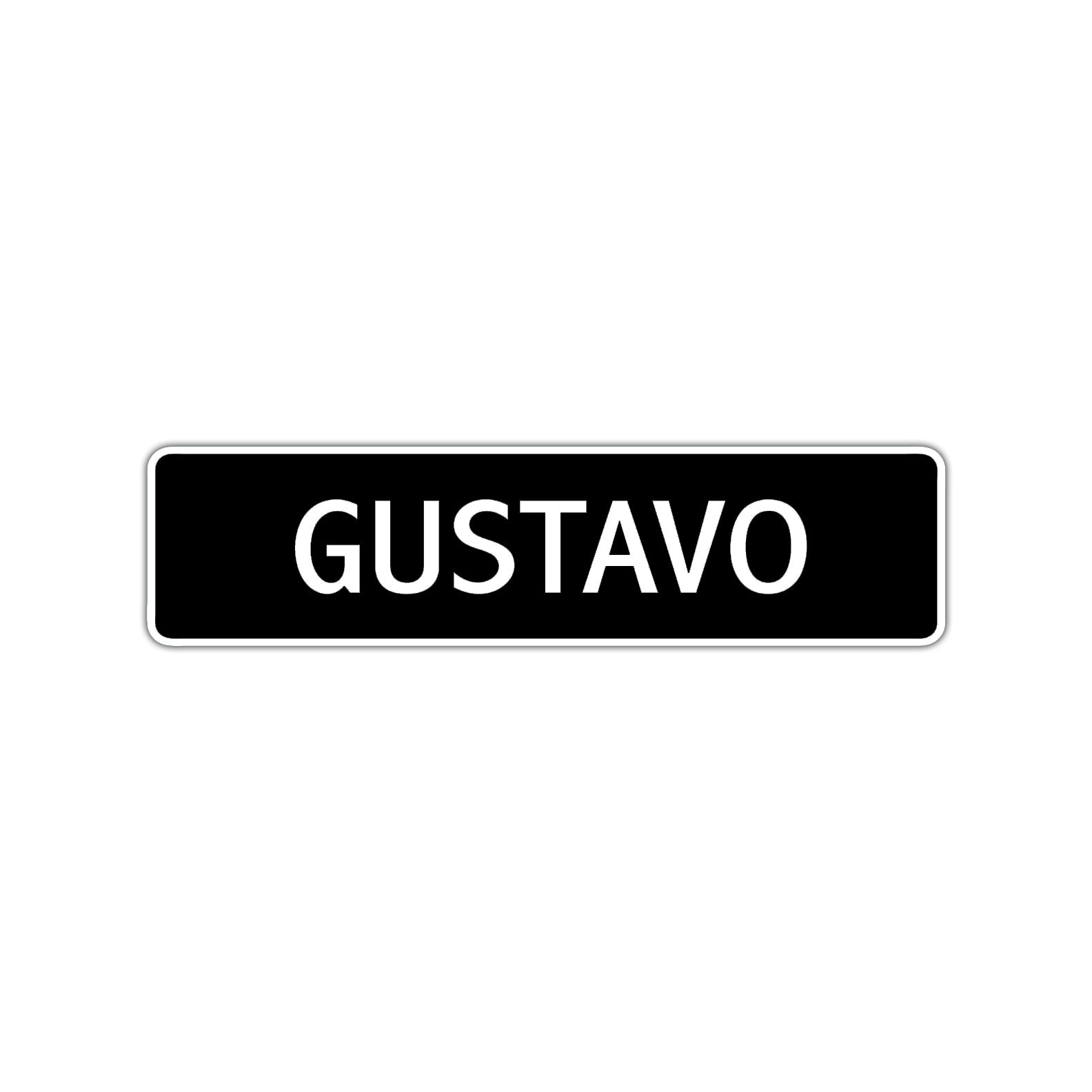 Gustavo Street Sign Children Name Room Plate