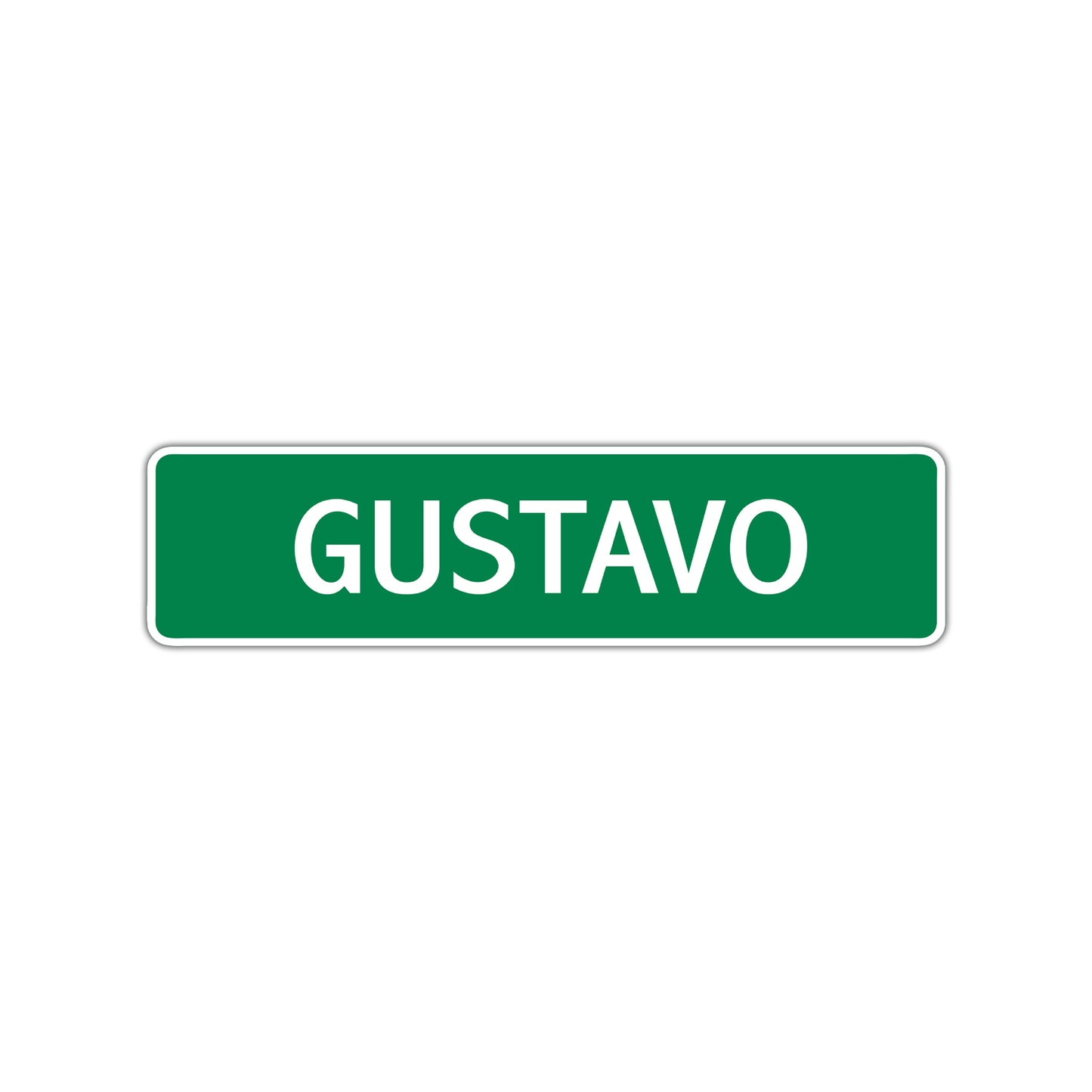 Gustavo Street Sign Children Name Room Plate