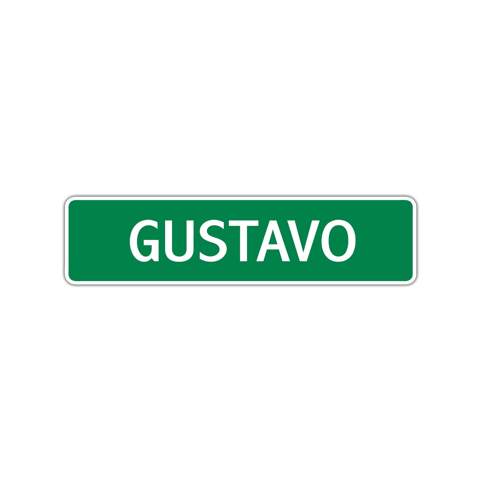 Gustavo Street Sign Children Name Room Plate