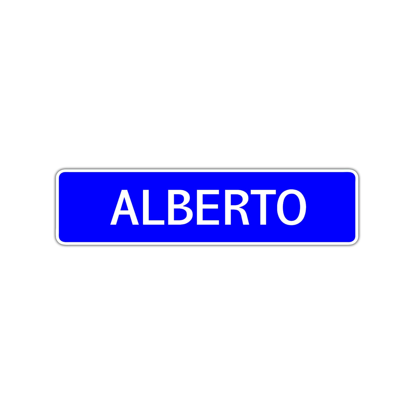 Alberto Street Sign Children Name Room Plate