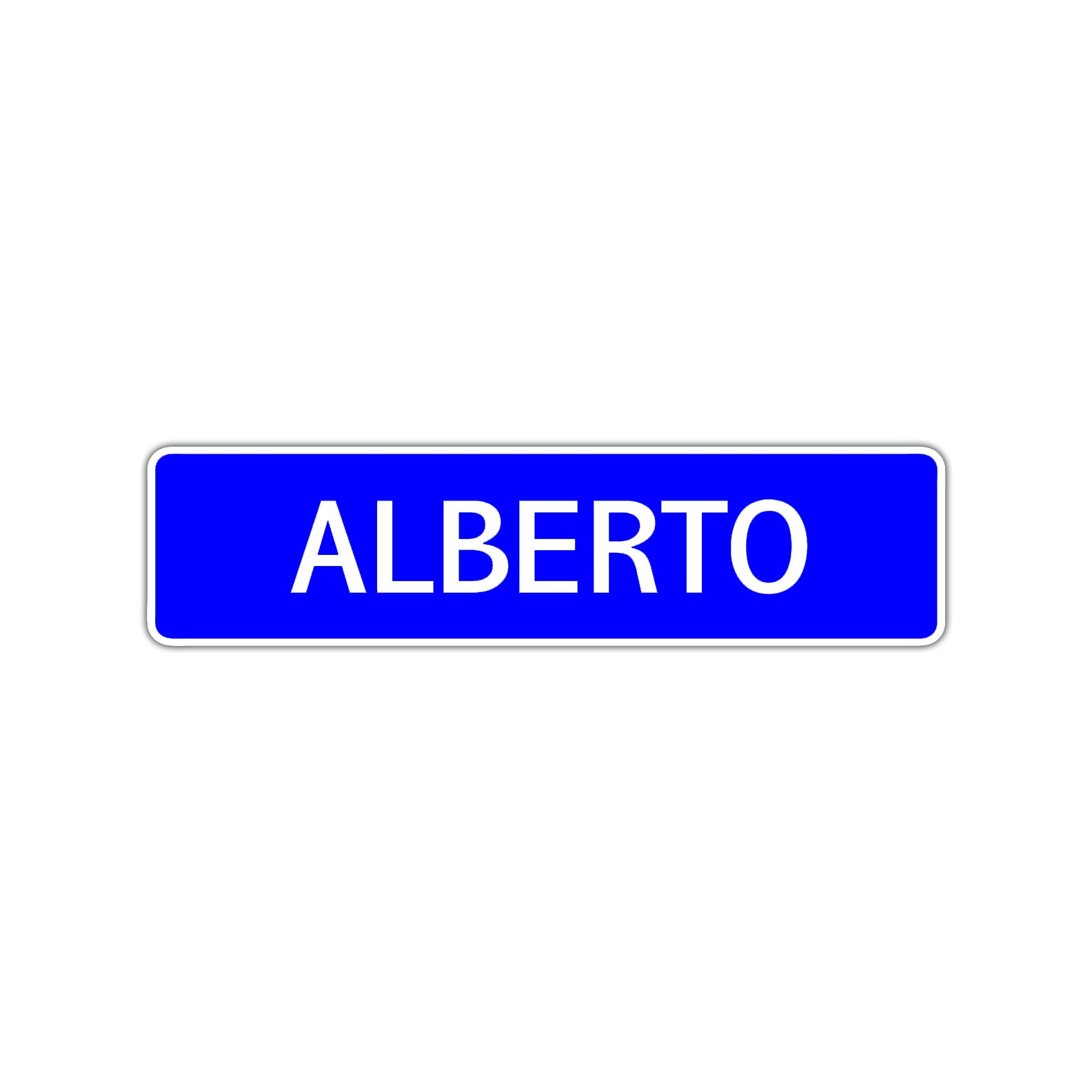 Alberto Street Sign Children Name Room Plate