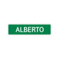 Alberto Street Sign Children Name Room Plate