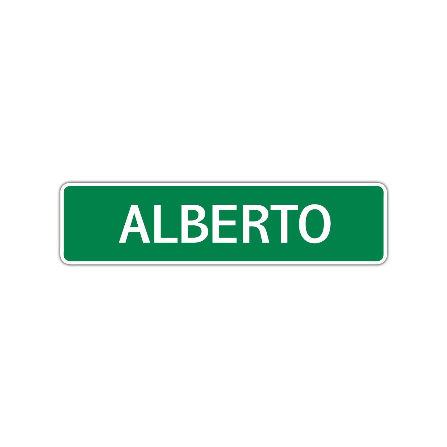 Alberto Street Sign Children Name Room Plate