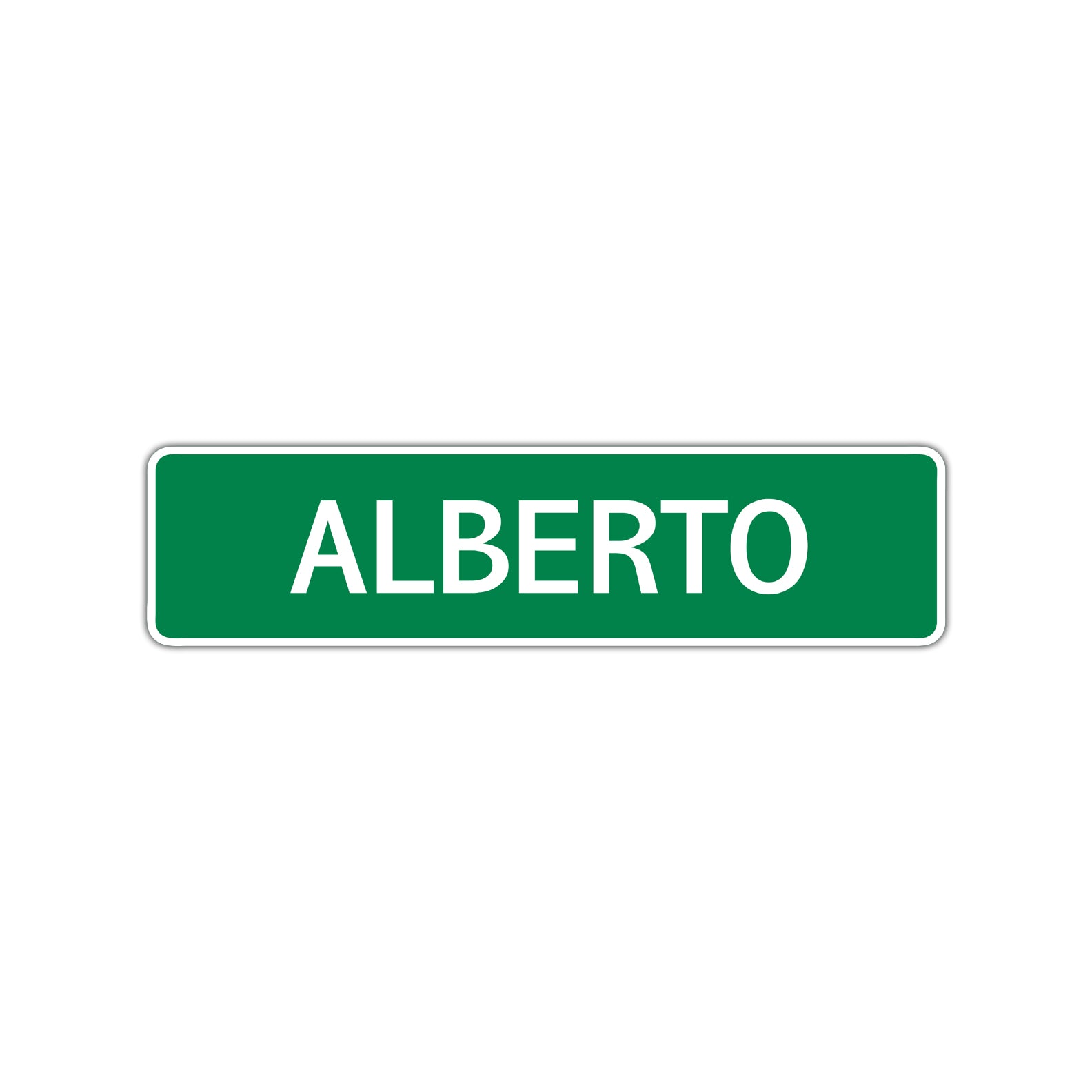 Alberto Street Sign Children Name Room Plate