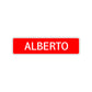 Alberto Street Sign Children Name Room Plate