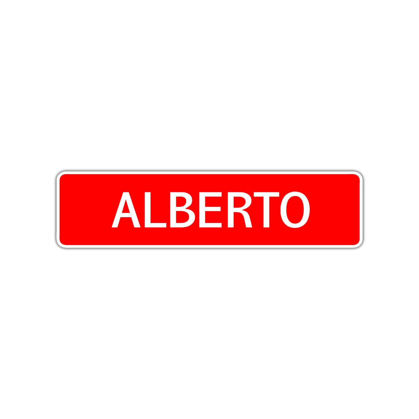 Alberto Street Sign Children Name Room Plate