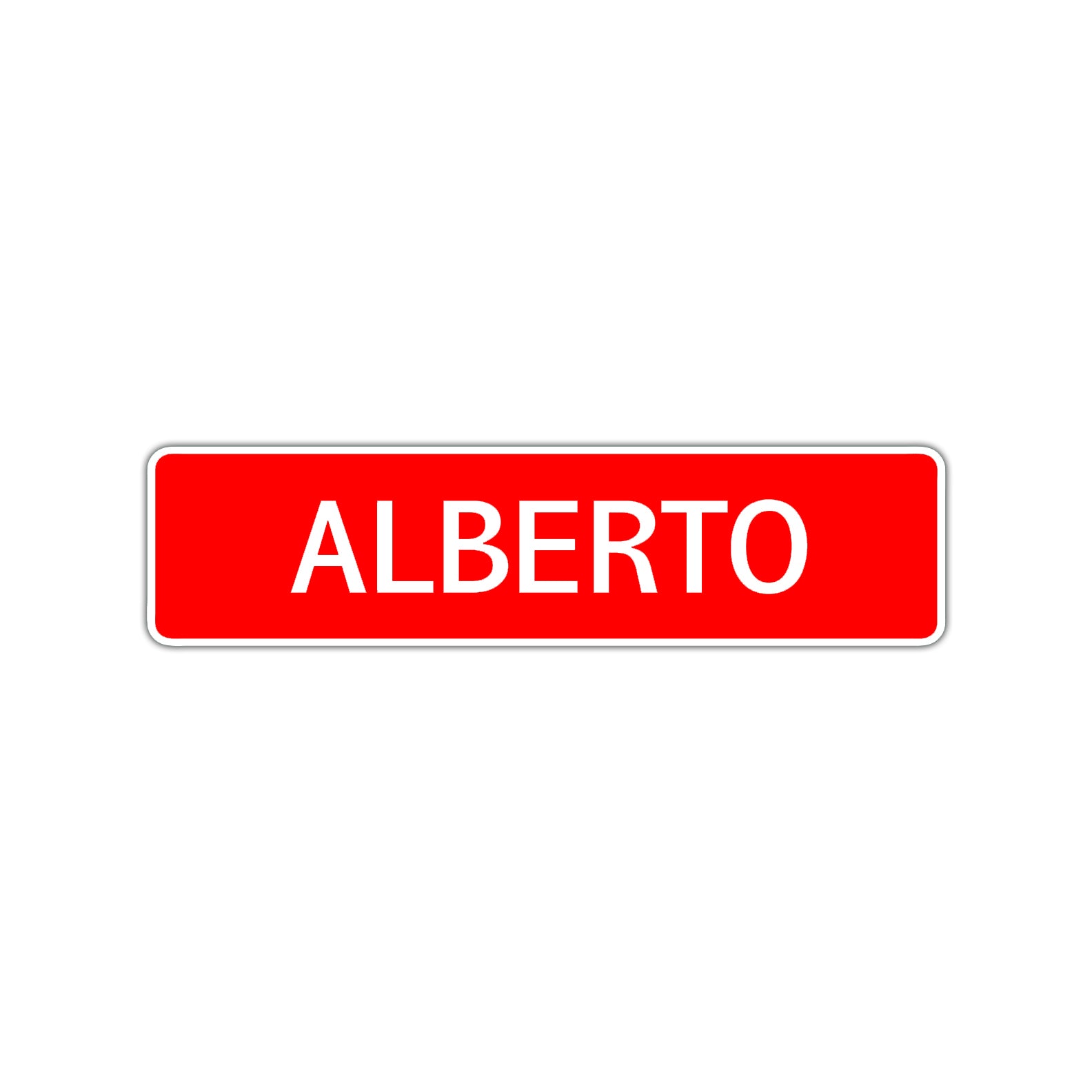 Alberto Street Sign Children Name Room Plate