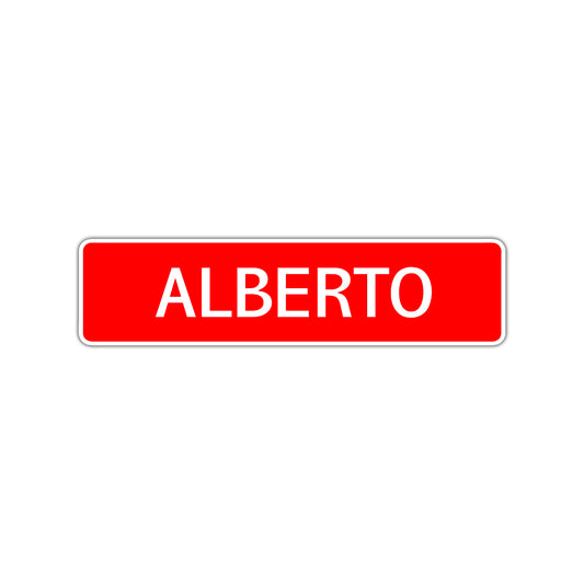 Alberto Street Sign Children Name Room Plate