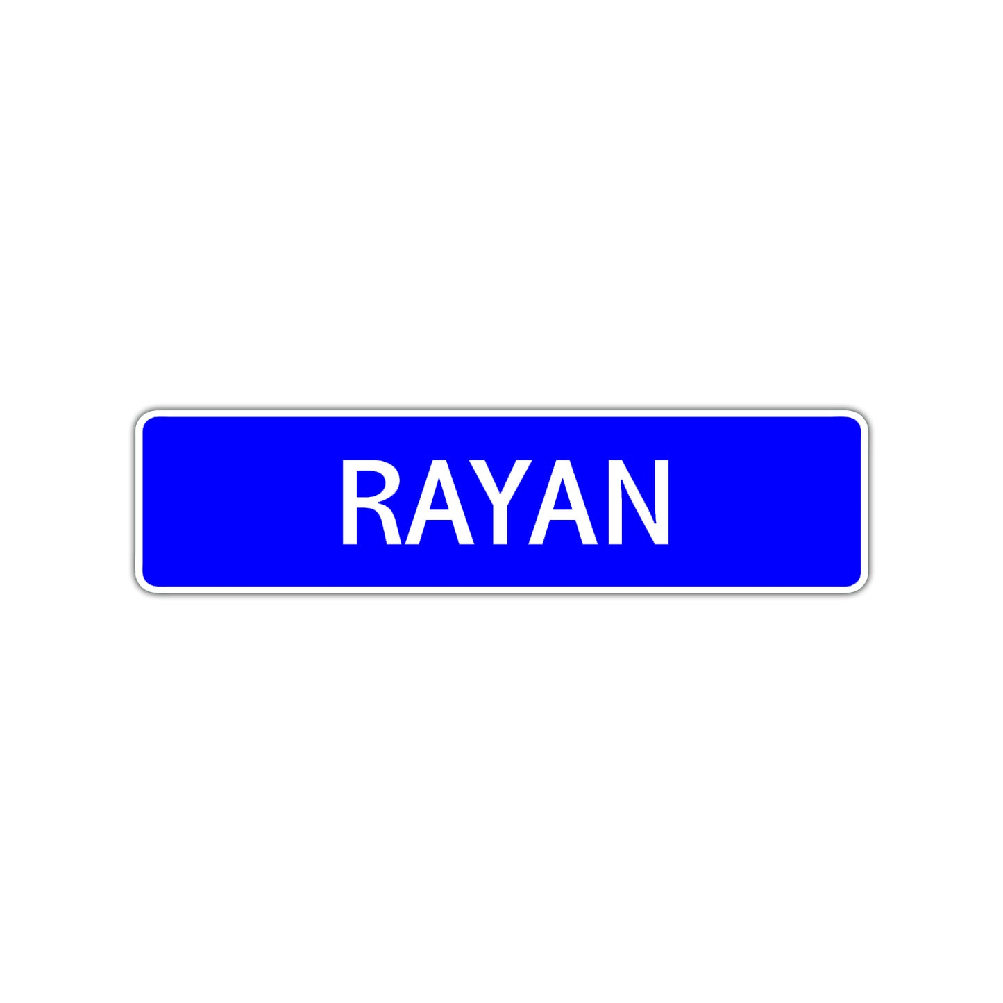 Rayan Street Sign Children Name Room Plate