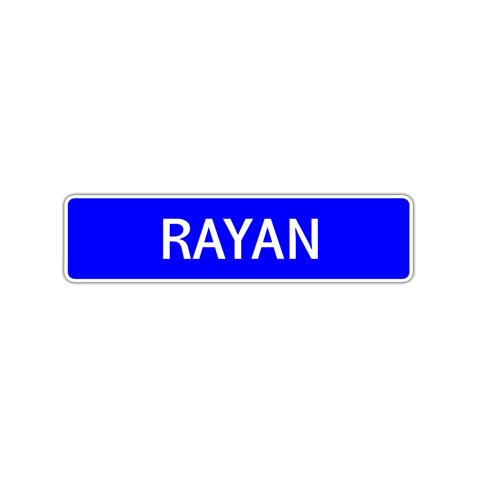 Rayan Street Sign Children Name Room Plate