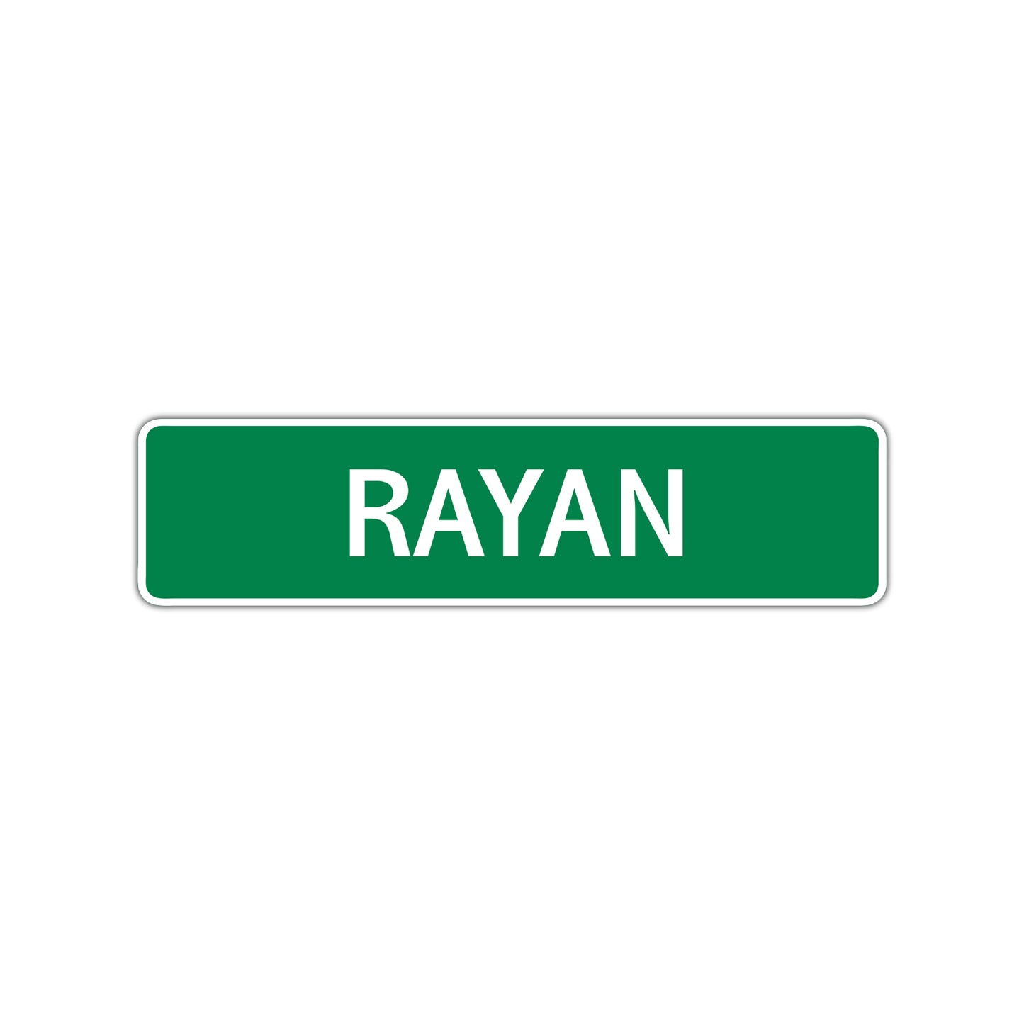Rayan Street Sign Children Name Room Plate