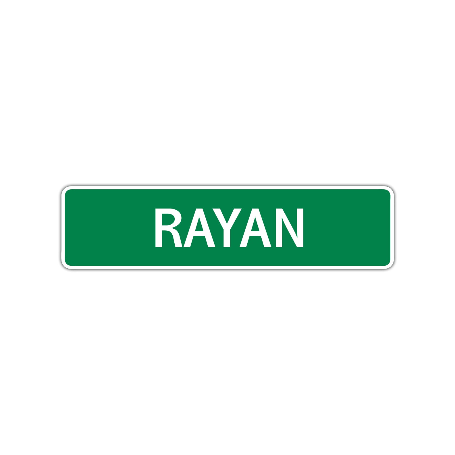 Rayan Street Sign Children Name Room Plate