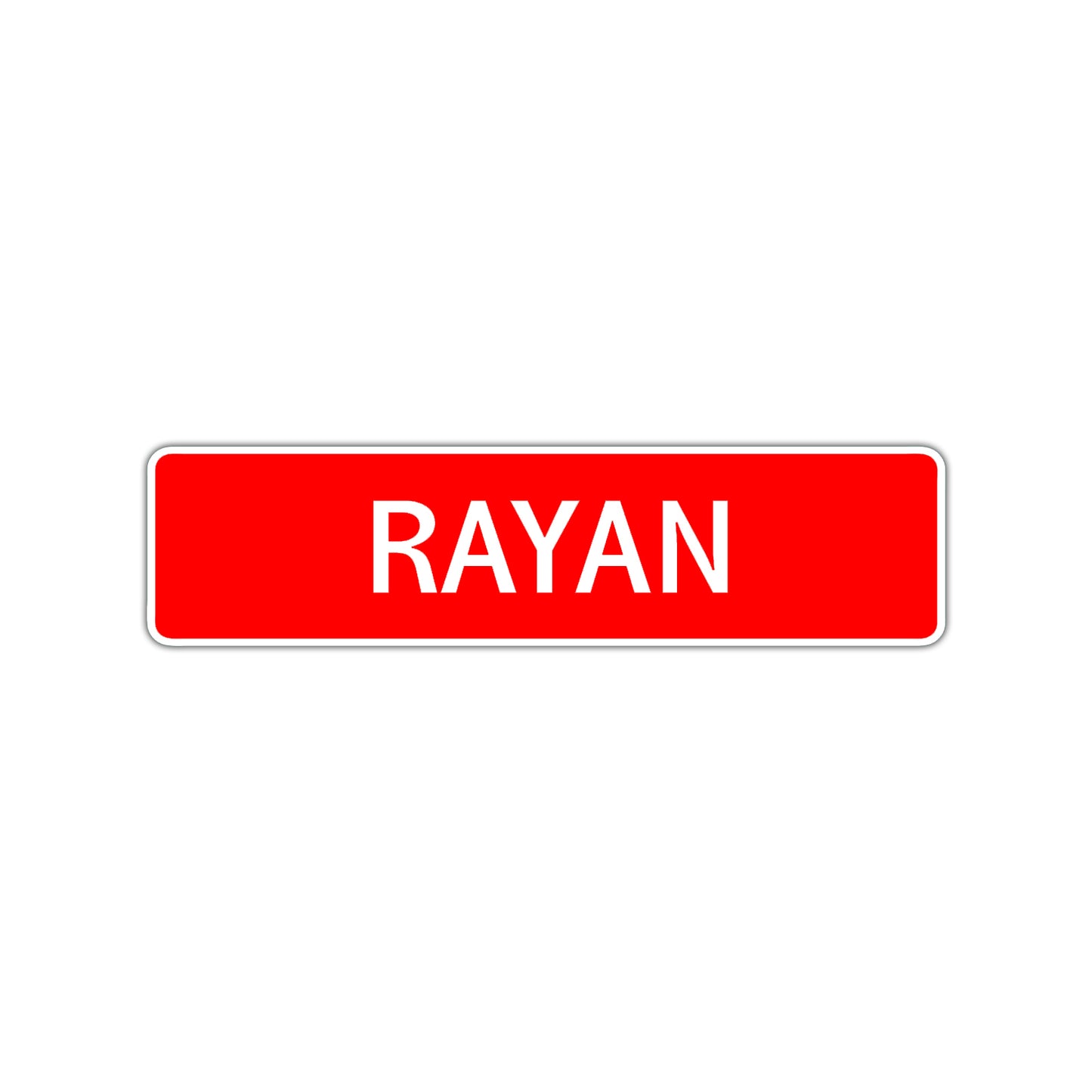 Rayan Street Sign Children Name Room Plate