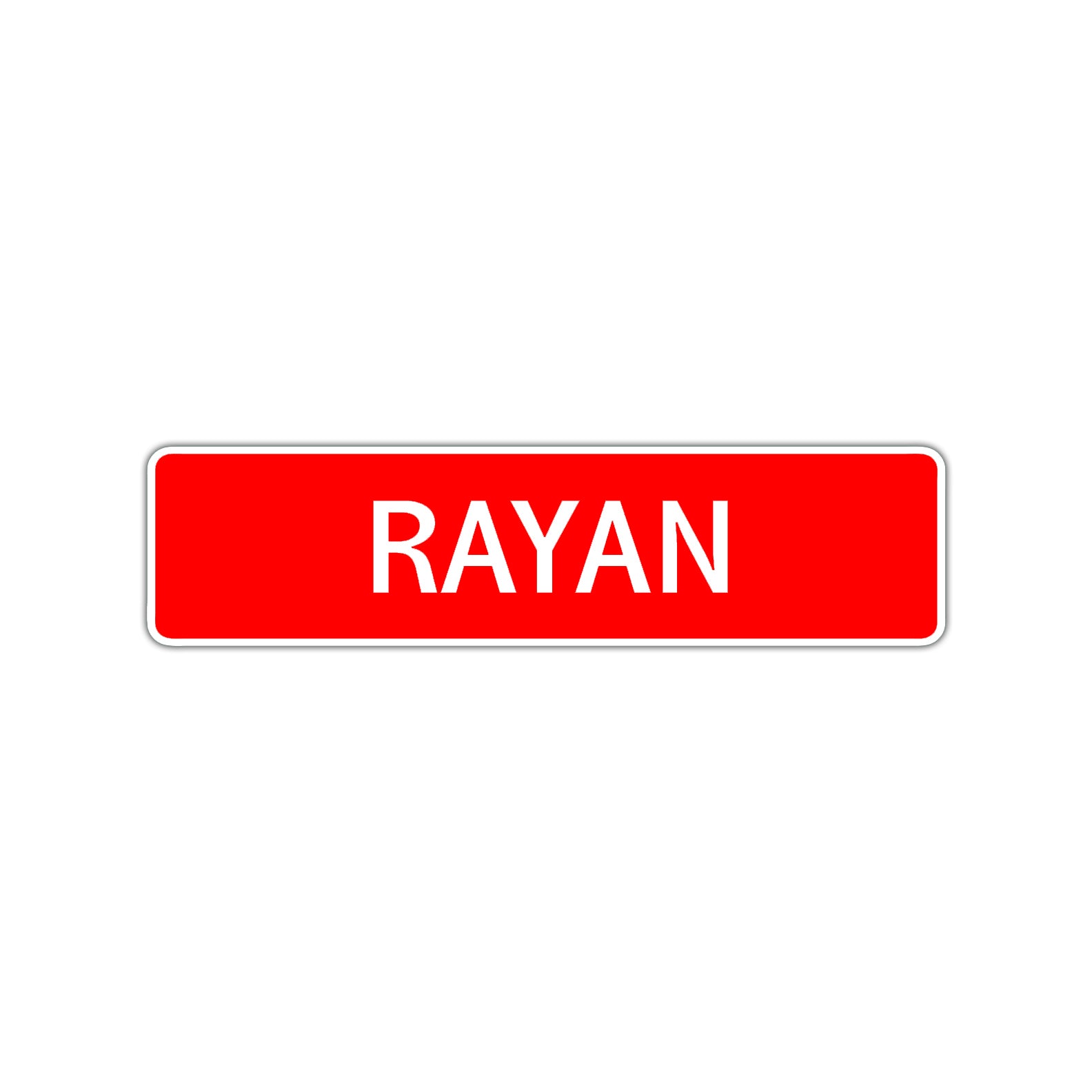 Rayan Street Sign Children Name Room Plate