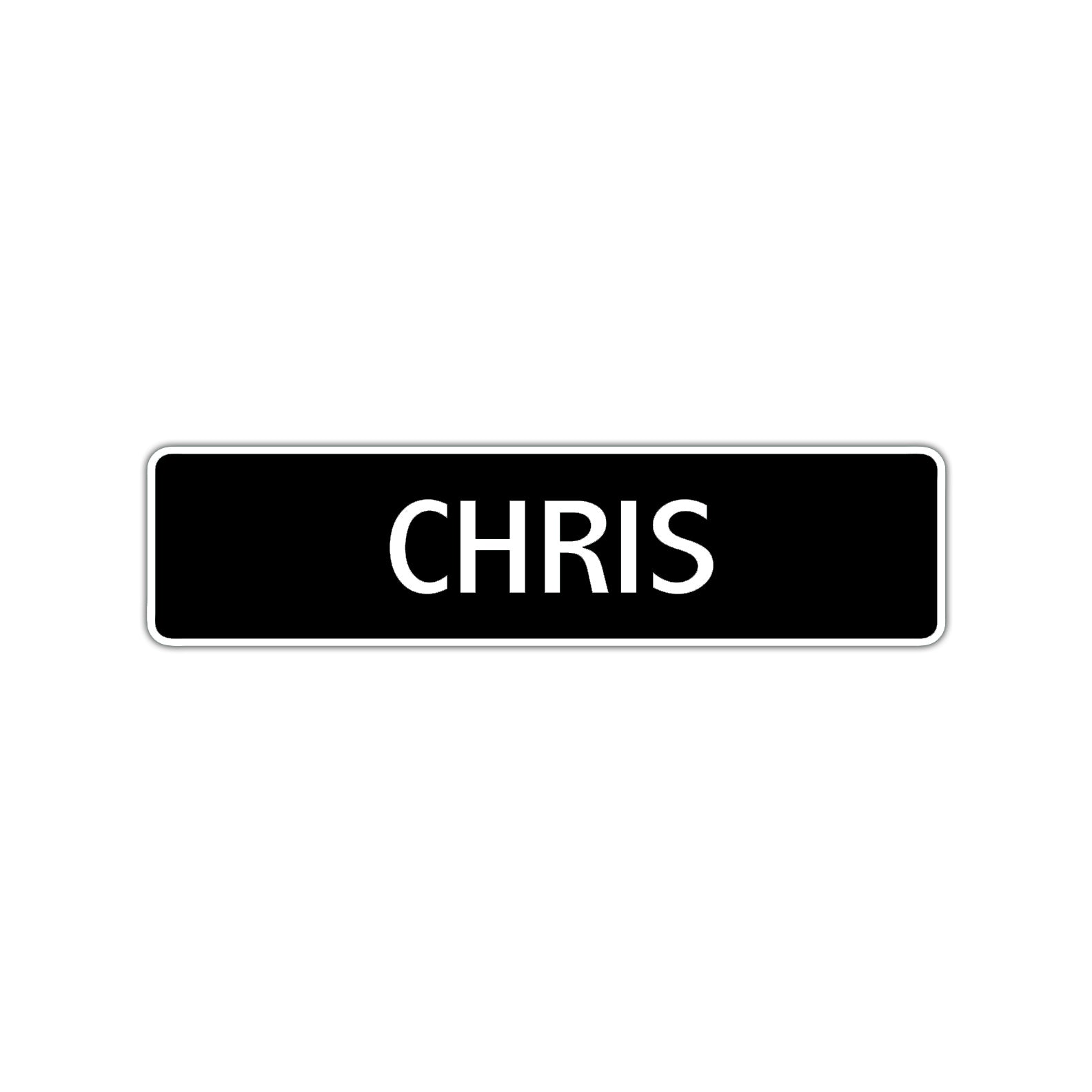 Chris Street Sign Children Name Room Plate