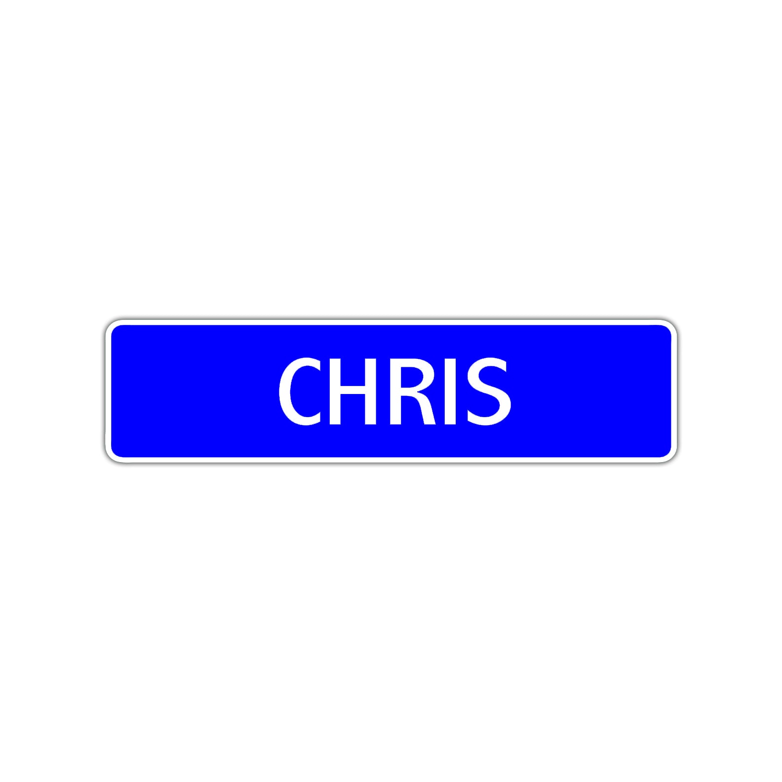 Chris Street Sign Children Name Room Plate