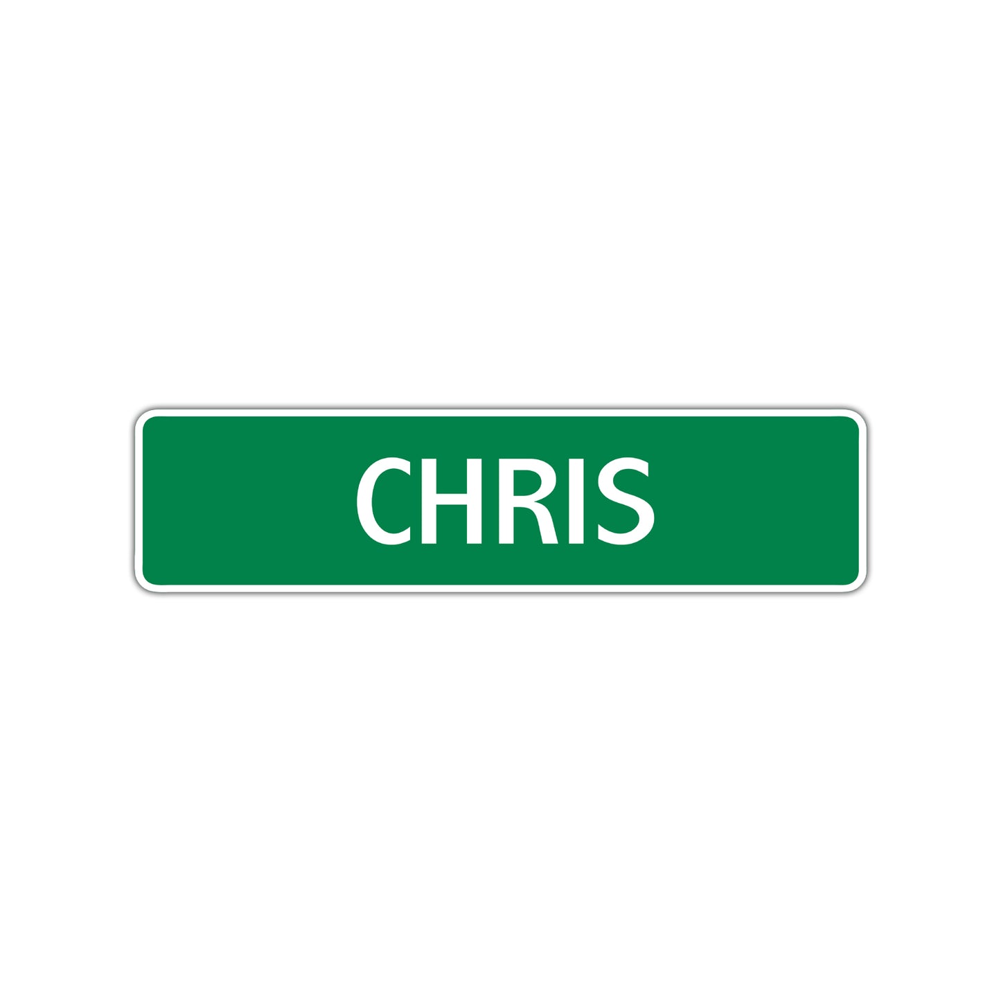 Chris Street Sign Children Name Room Plate