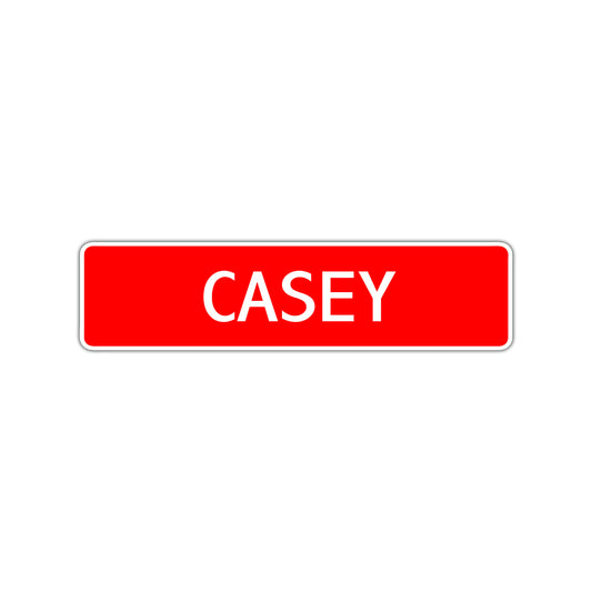 Casey Street Sign Children Name Room Plate