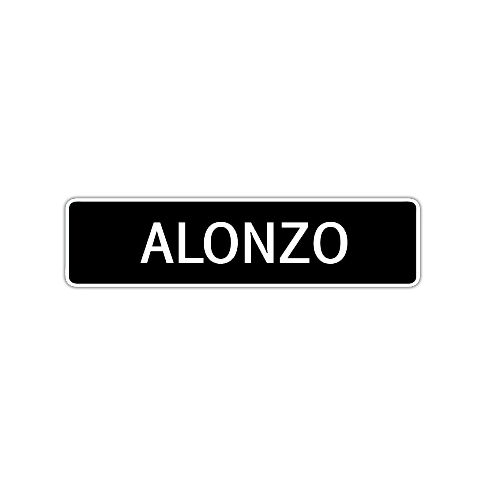 Alonzo Street Sign Children Name Room Plate