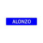 Alonzo Street Sign Children Name Room Plate