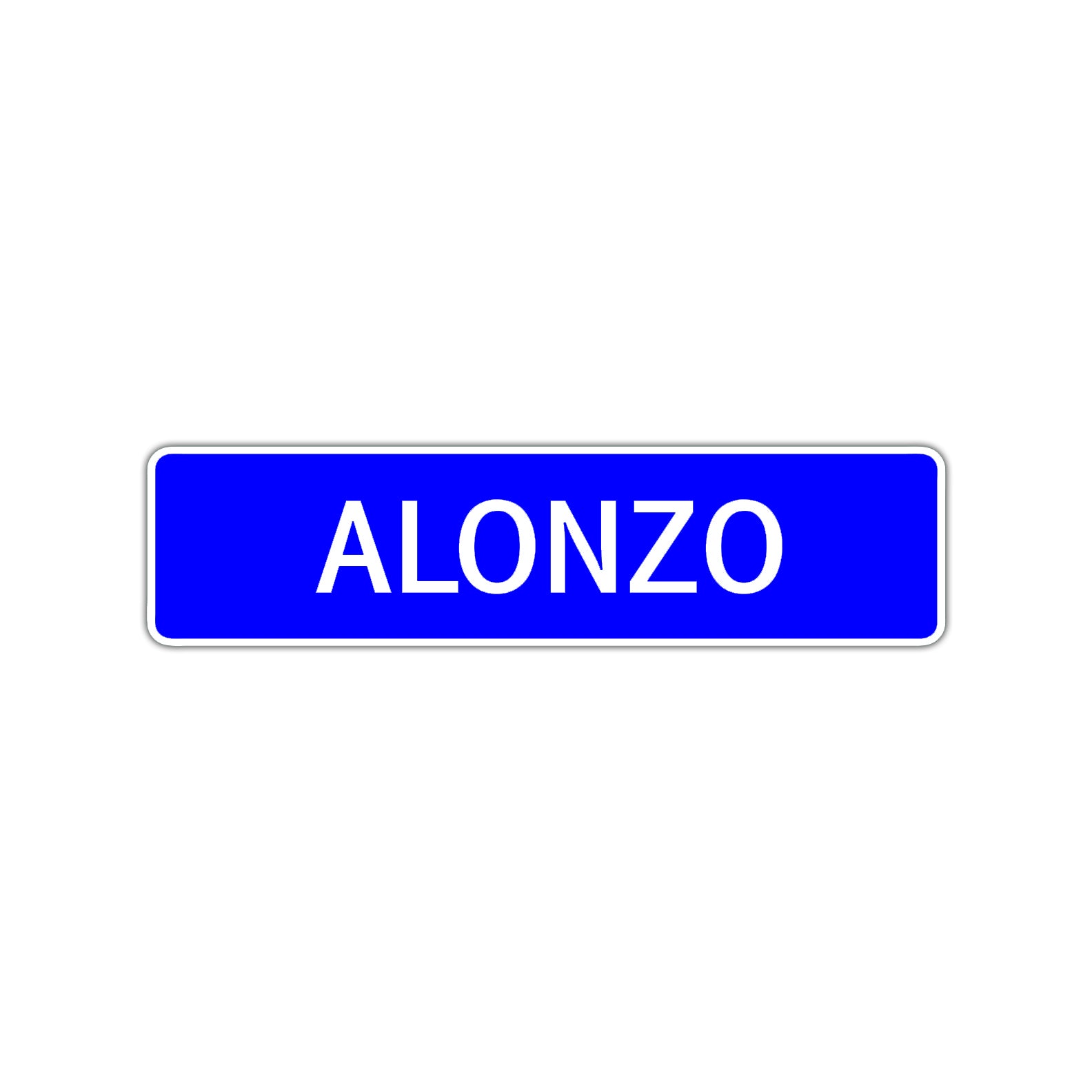 Alonzo Street Sign Children Name Room Plate