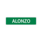 Alonzo Street Sign Children Name Room Plate