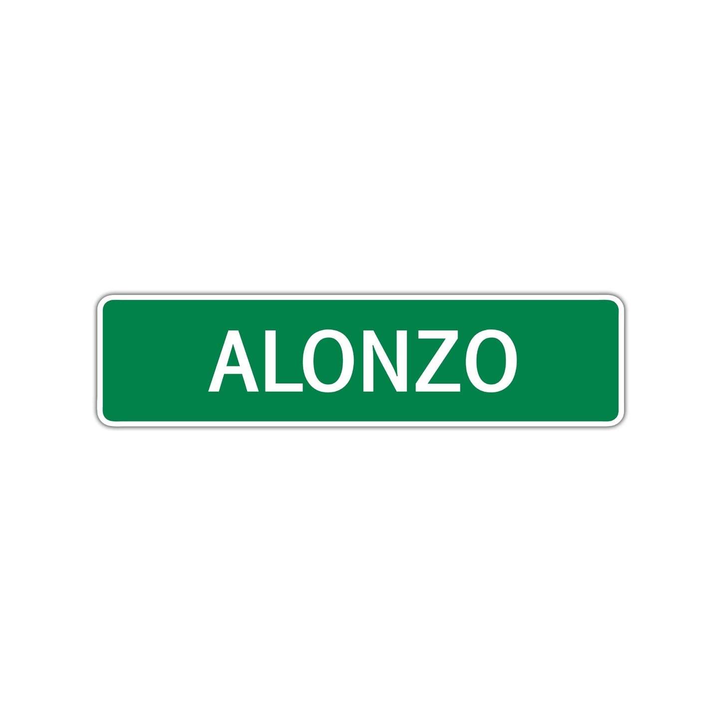 Alonzo Street Sign Children Name Room Plate