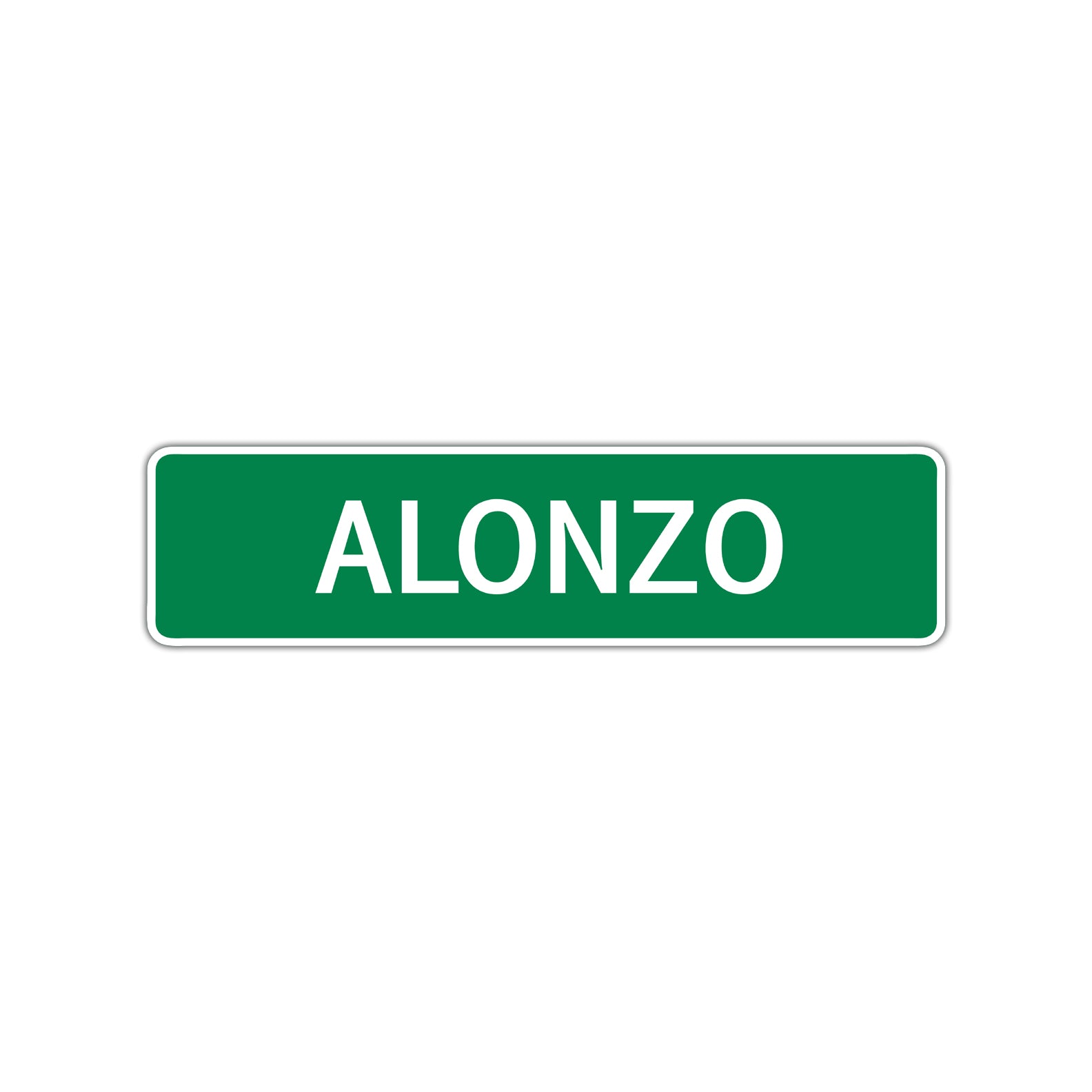 Alonzo Street Sign Children Name Room Plate