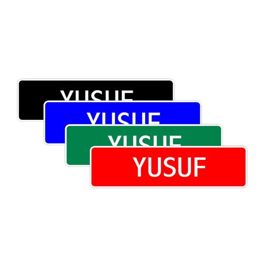Yusuf Street Sign Children Name Room Plate
