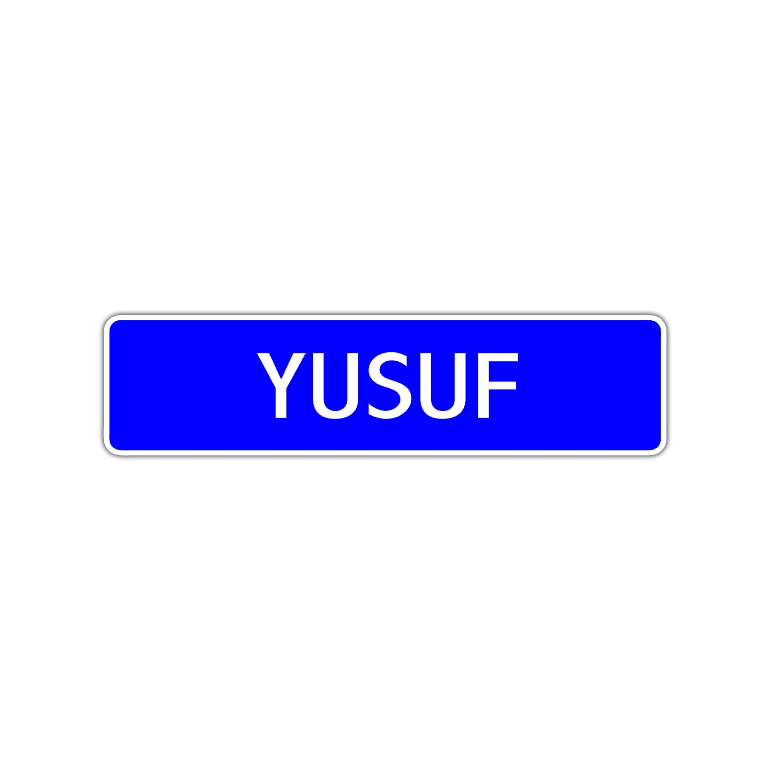 Yusuf Street Sign Children Name Room Plate
