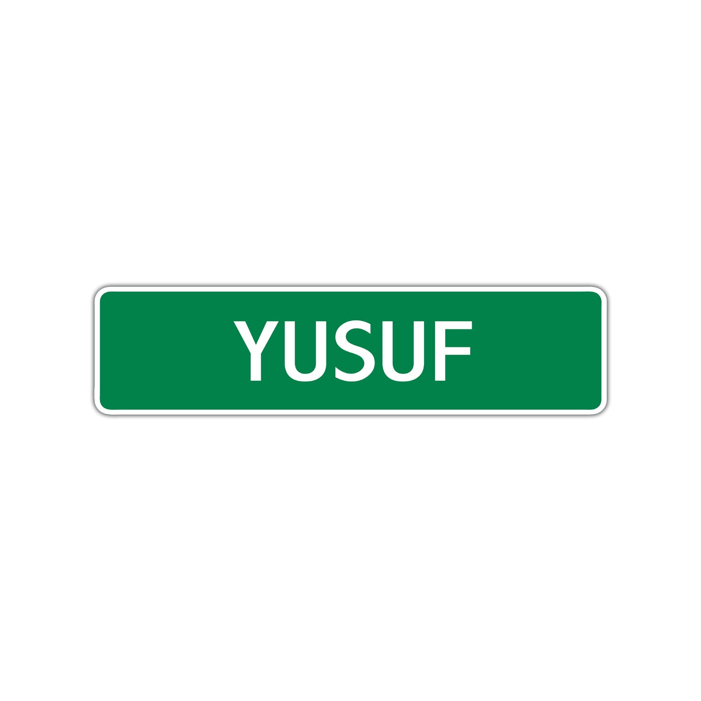 Yusuf Street Sign Children Name Room Plate