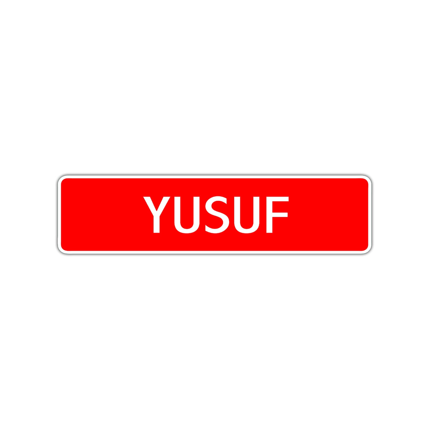 Yusuf Street Sign Children Name Room Plate