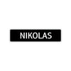 Nikolas Street Sign Children Name Room Plate