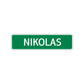 Nikolas Street Sign Children Name Room Plate