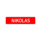 Nikolas Street Sign Children Name Room Plate