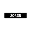 Soren Street Sign Children Name Room Plate