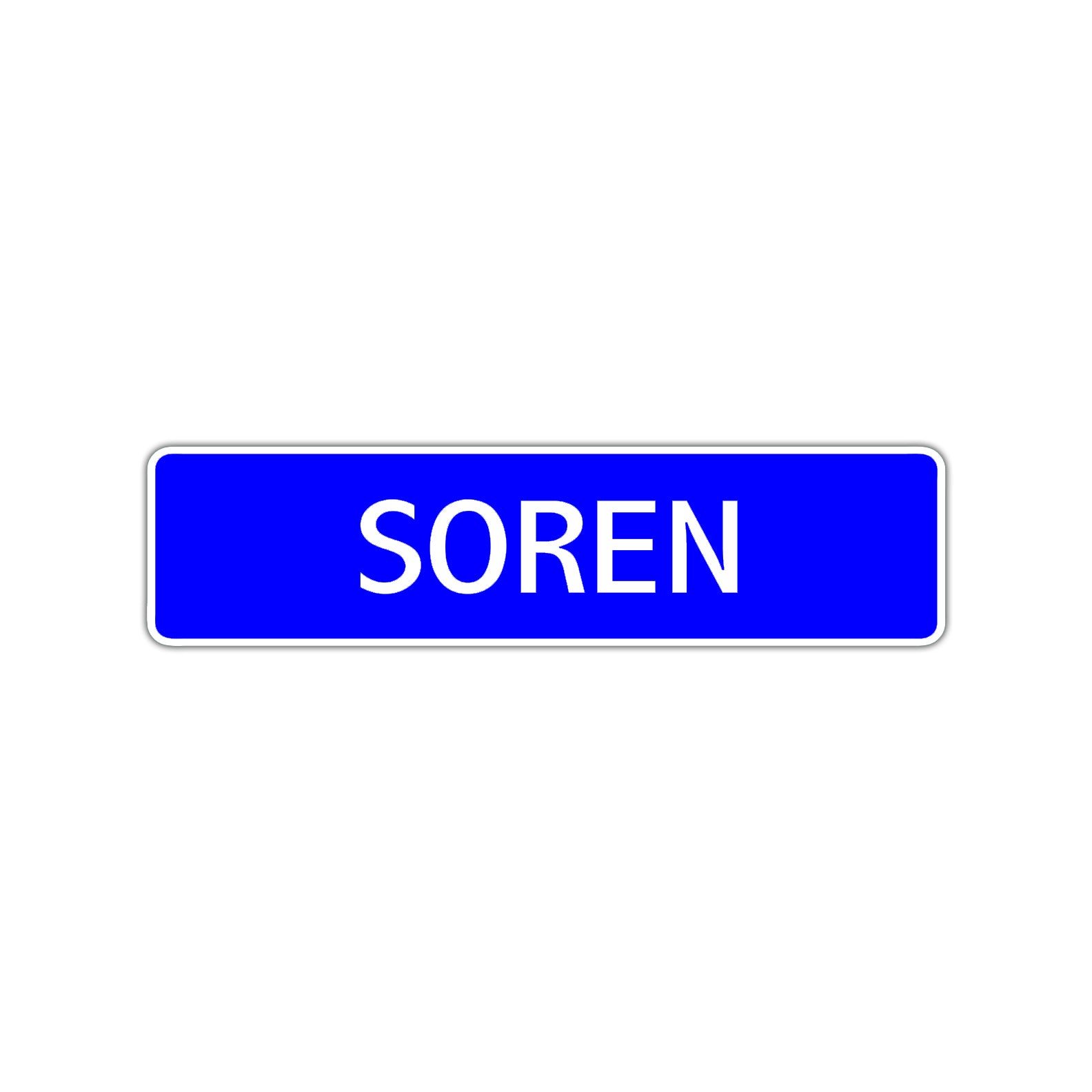 Soren Street Sign Children Name Room Plate