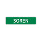 Soren Street Sign Children Name Room Plate