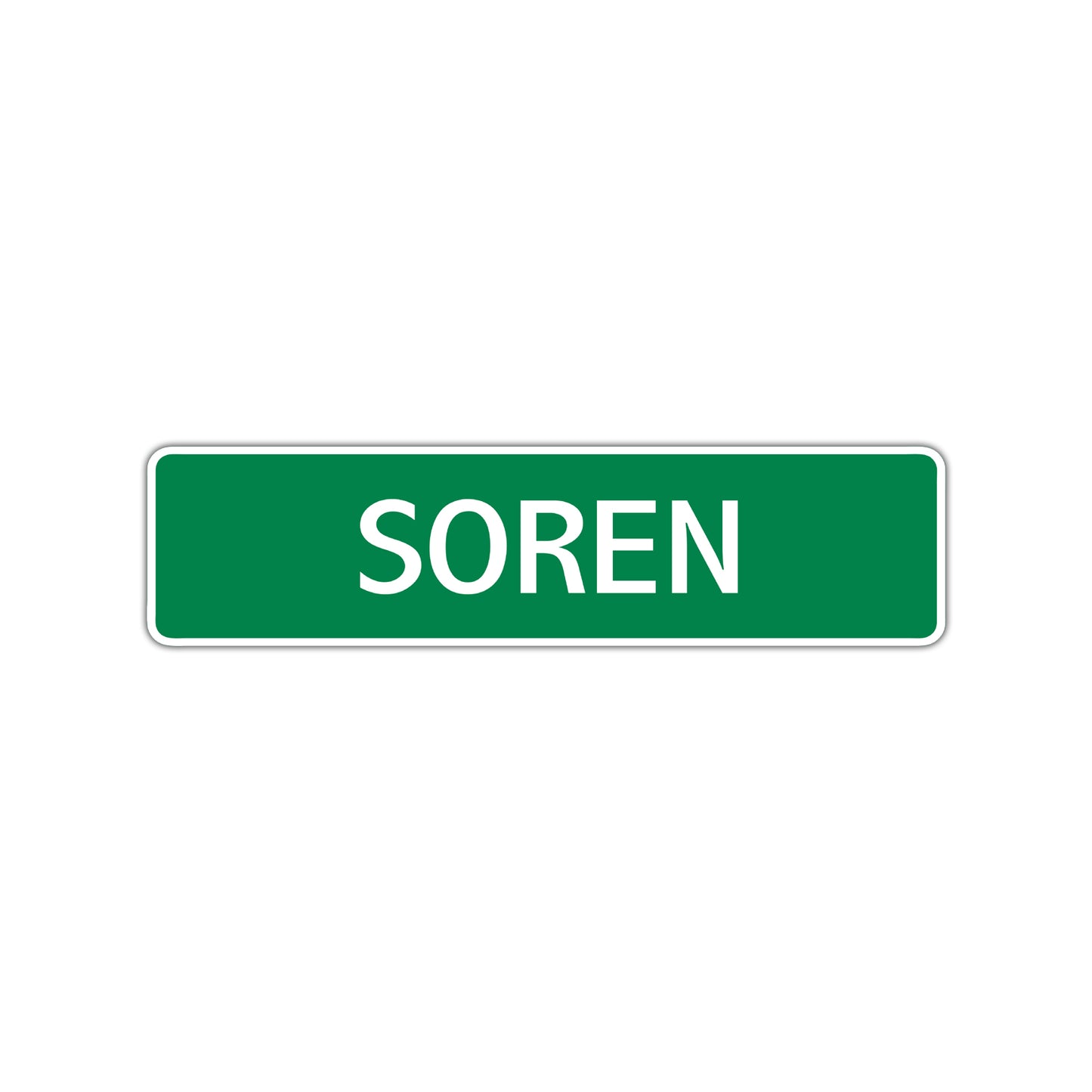 Soren Street Sign Children Name Room Plate