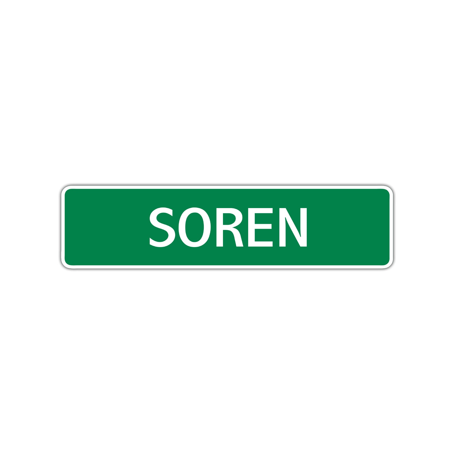 Soren Street Sign Children Name Room Plate
