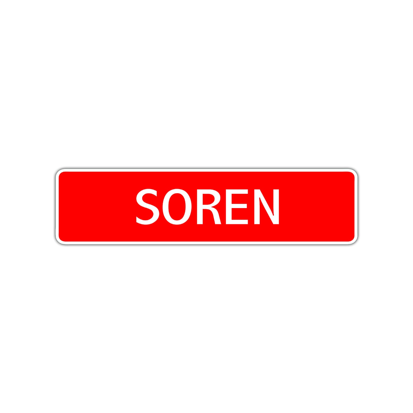 Soren Street Sign Children Name Room Plate