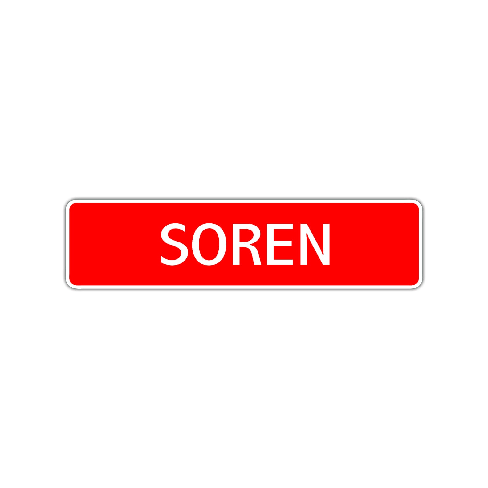 Soren Street Sign Children Name Room Plate
