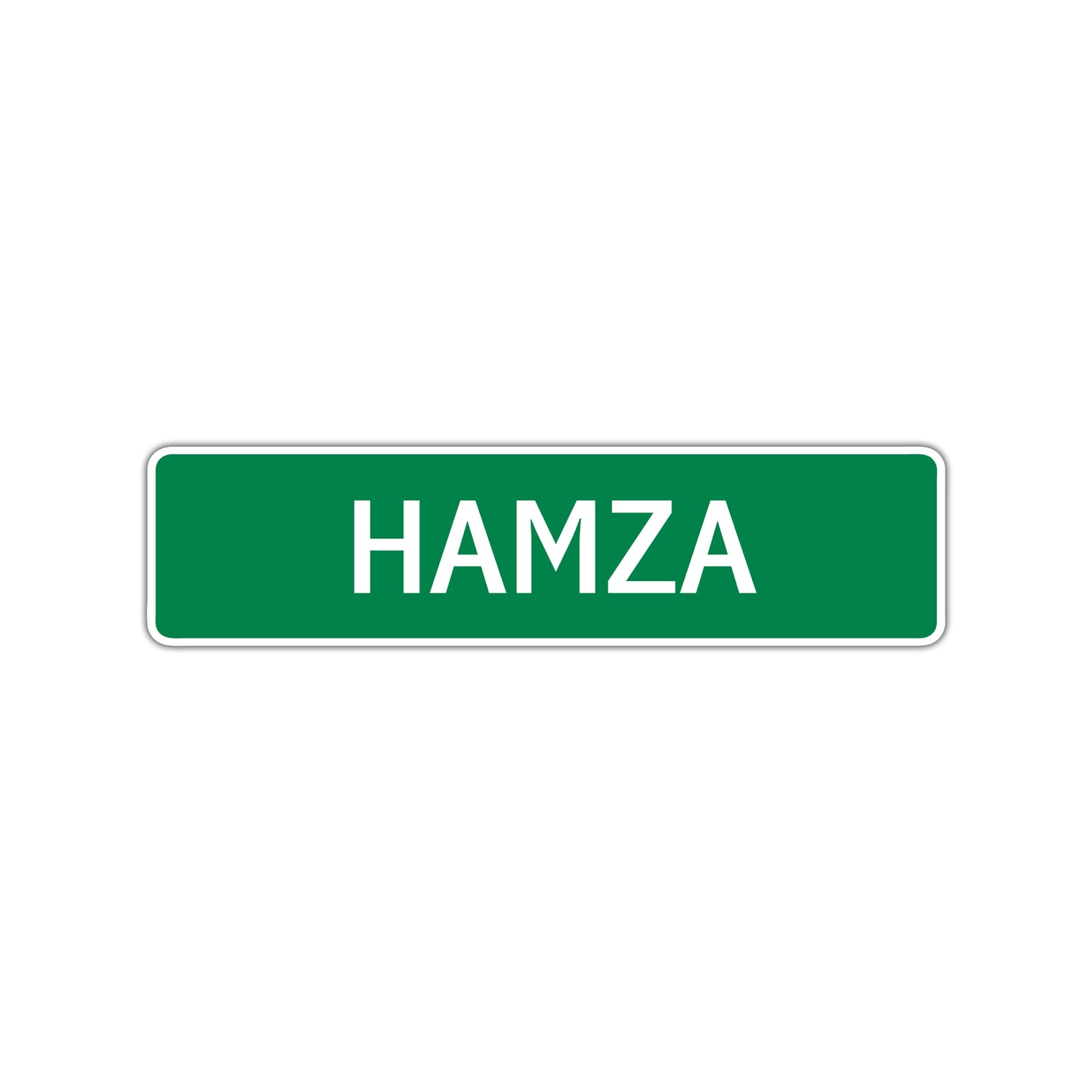 Hamza Street Sign Children Name Room Plate