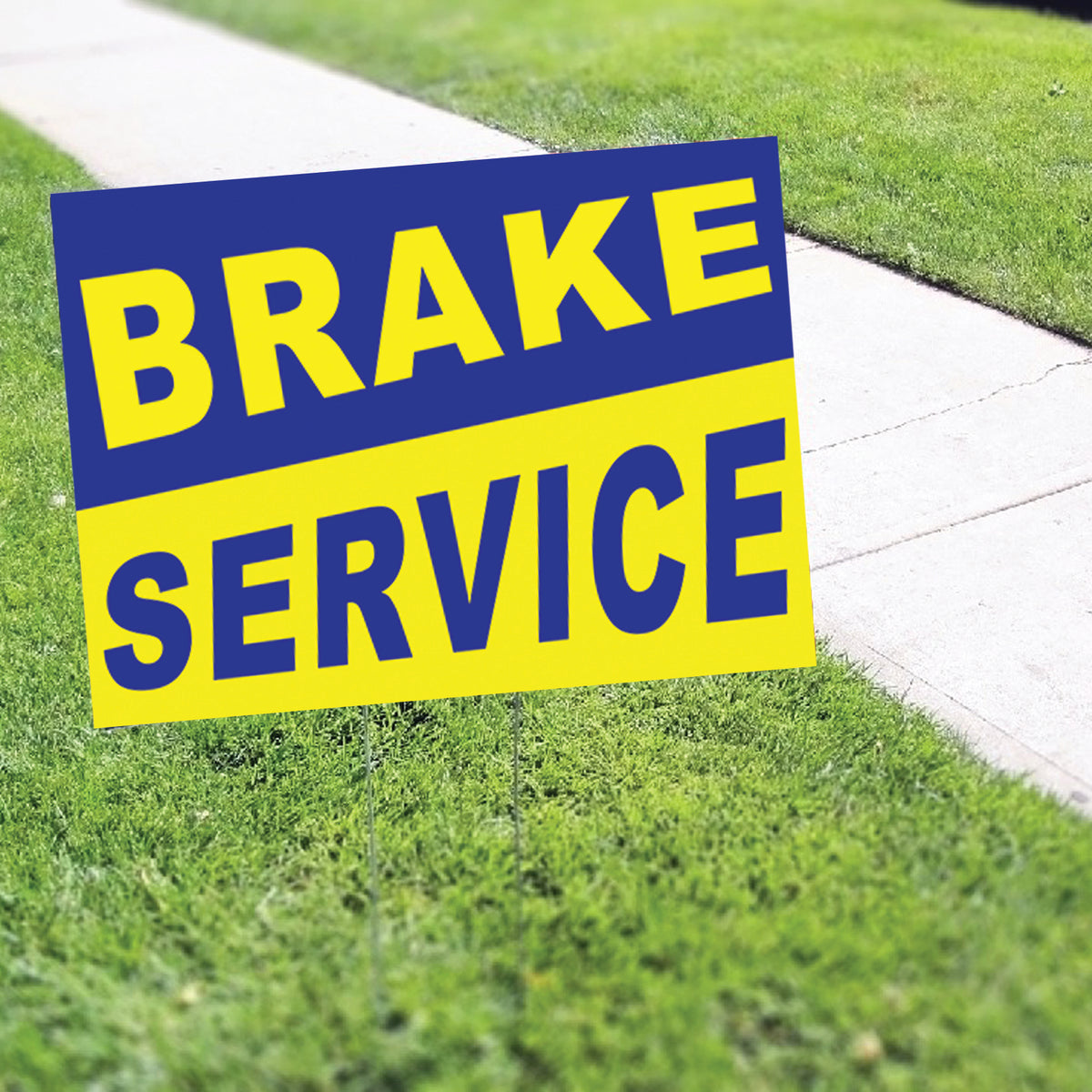 Brake Check Store Sign Brake Service Coroplast Printed Yard Sign – Sign Fever